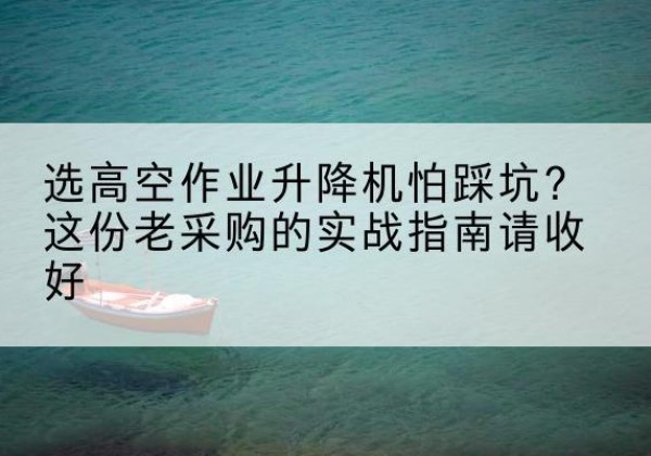 郁南高空作业升降机厂家推荐-选高空作业升降机怕踩坑？这份老采购的实战指南请收好